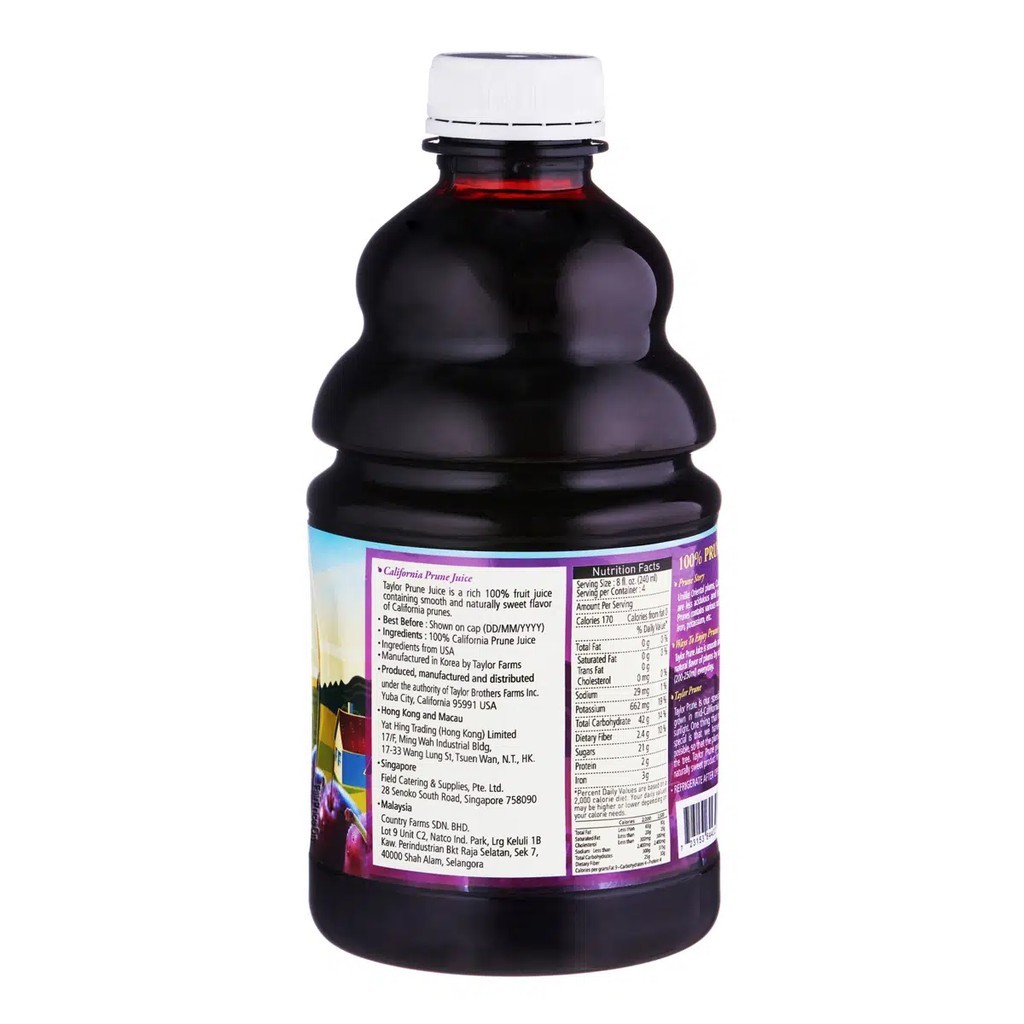Nước ép mận Taylor 946ml Naturally/ Organic Prune Juice