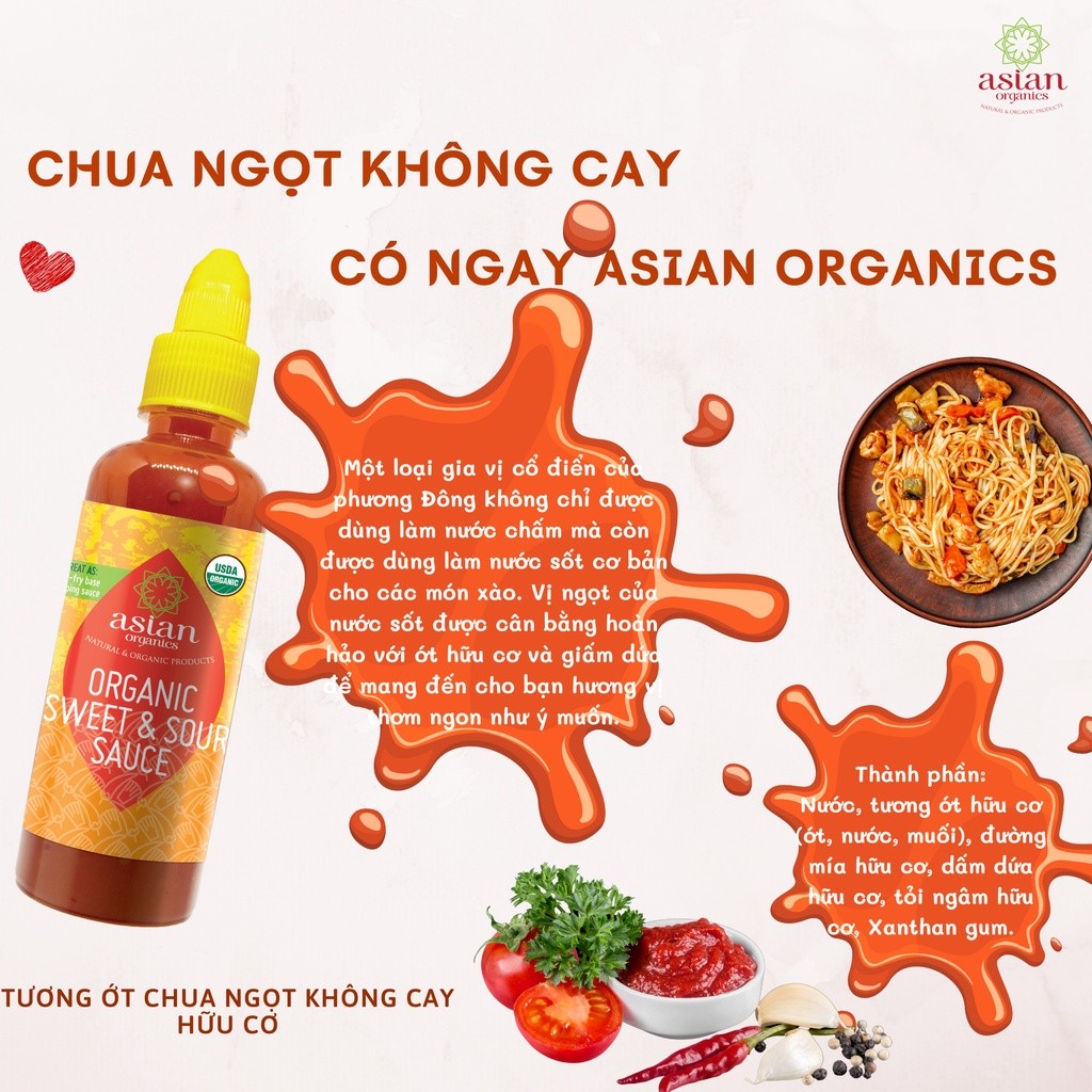 Tương ớt Sriracha hữu cơ Lumlum/ Asian Organics Chilli Sauce