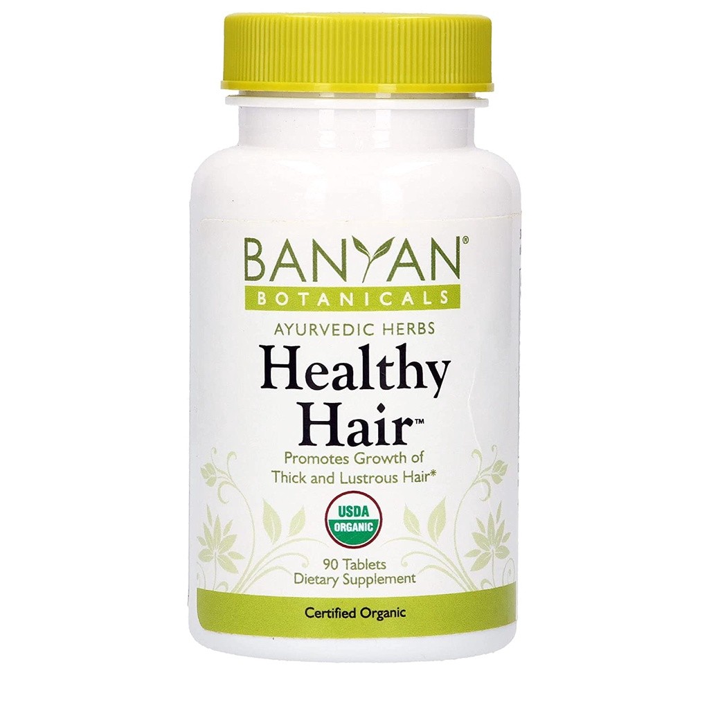 Viên dưỡng mọc tóc Banyan Botanicals Healthy Hair, Total Body/ Blood Cleanse, Ashwagandha, Triphala