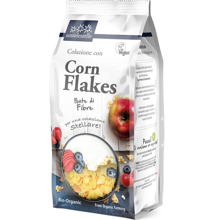 Ngũ cốc hữu cơ bắp ngô cán dẹp Sottolestelle 250g Corn Flakes