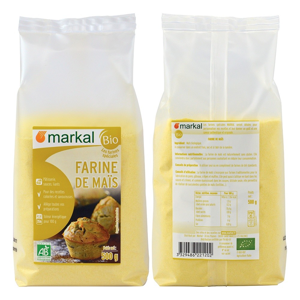 Bột bắp hữu cơ hạt mịn Markal Organic Corn Flour/ Just Organik