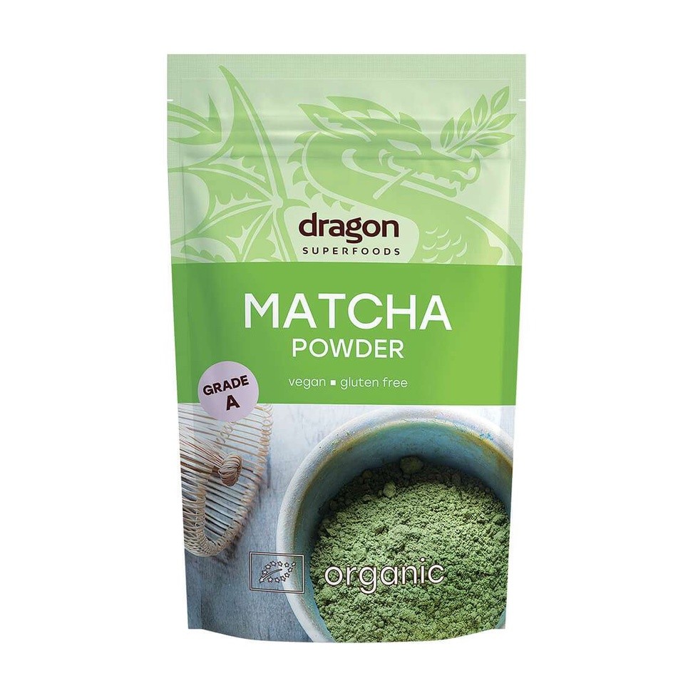 Bột trà xanh Matcha hạng A hữu cơ Dragon Superfoods 100g