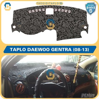 [Daewoo Gentra] Thảm taplo oto da Nano Blockers UV, 3D Flare, Nhung lông tuyết viền Ziczac chống cong vênh