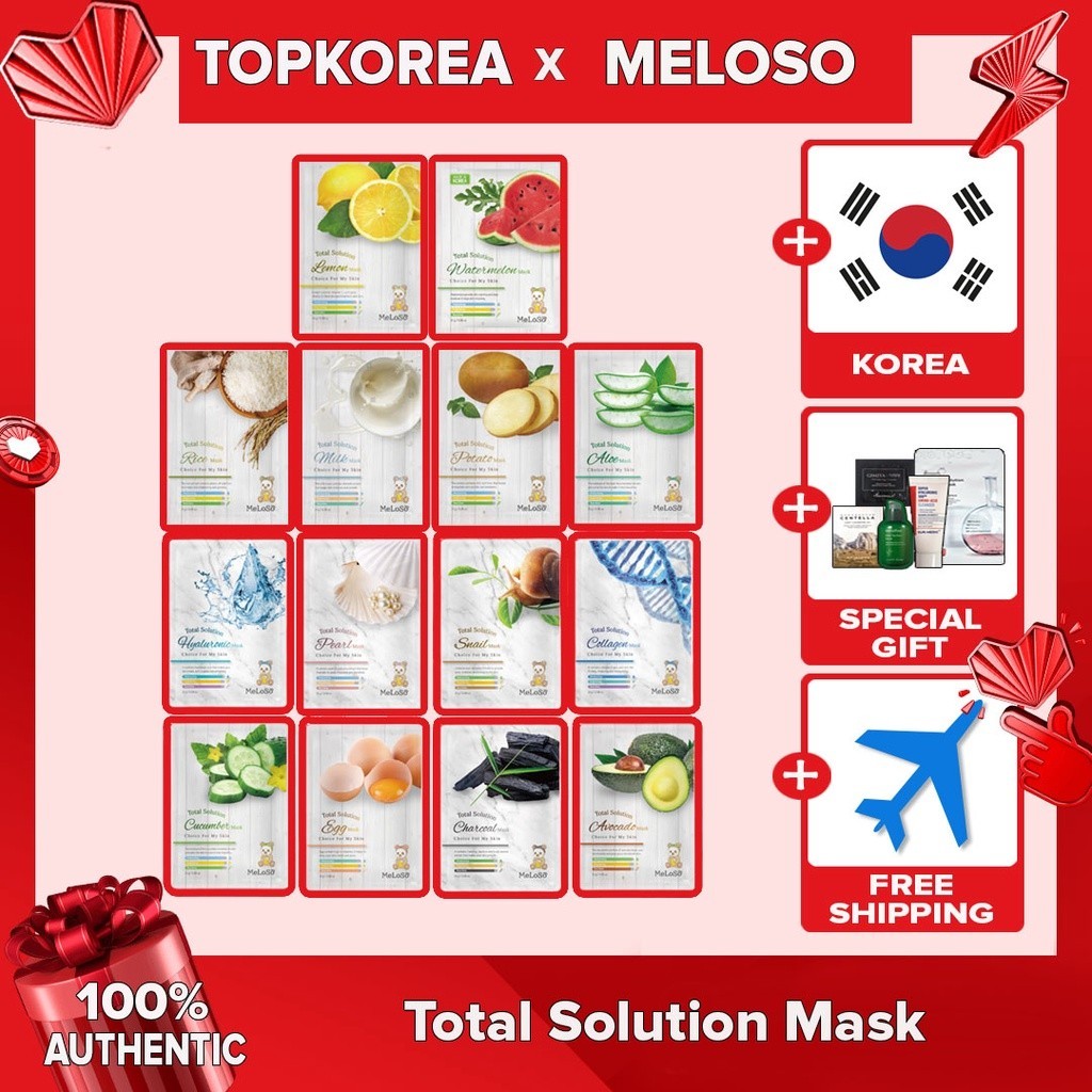 ★MeLoSo★Mặt Nạ Chăm Sóc Da Mặt 14 Loại / Toporea / Shipping Từ Hàn Quốc