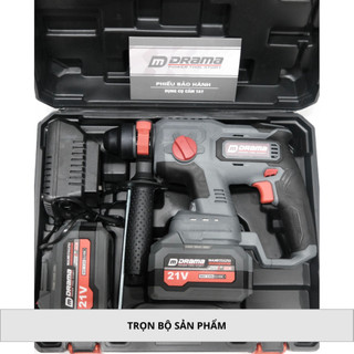 Máy Khoan Bê Tông DRAMA 21V Model: 5020 FLEX Lực Đập 1.7J Động cơ Không Chổi Than