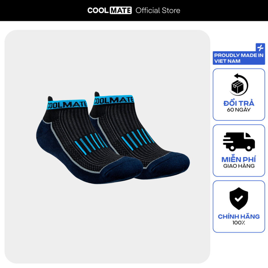 [MUA 2 GIẢM 5%]Tất chạy bộ cổ ngắn Running thấm hút mồ hôi tốt Coolmate