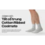 Combo 2 đôi Tất cổ trung Cotton Ribbed Coolmate thoáng khí thấm hút mồ hôi tốt