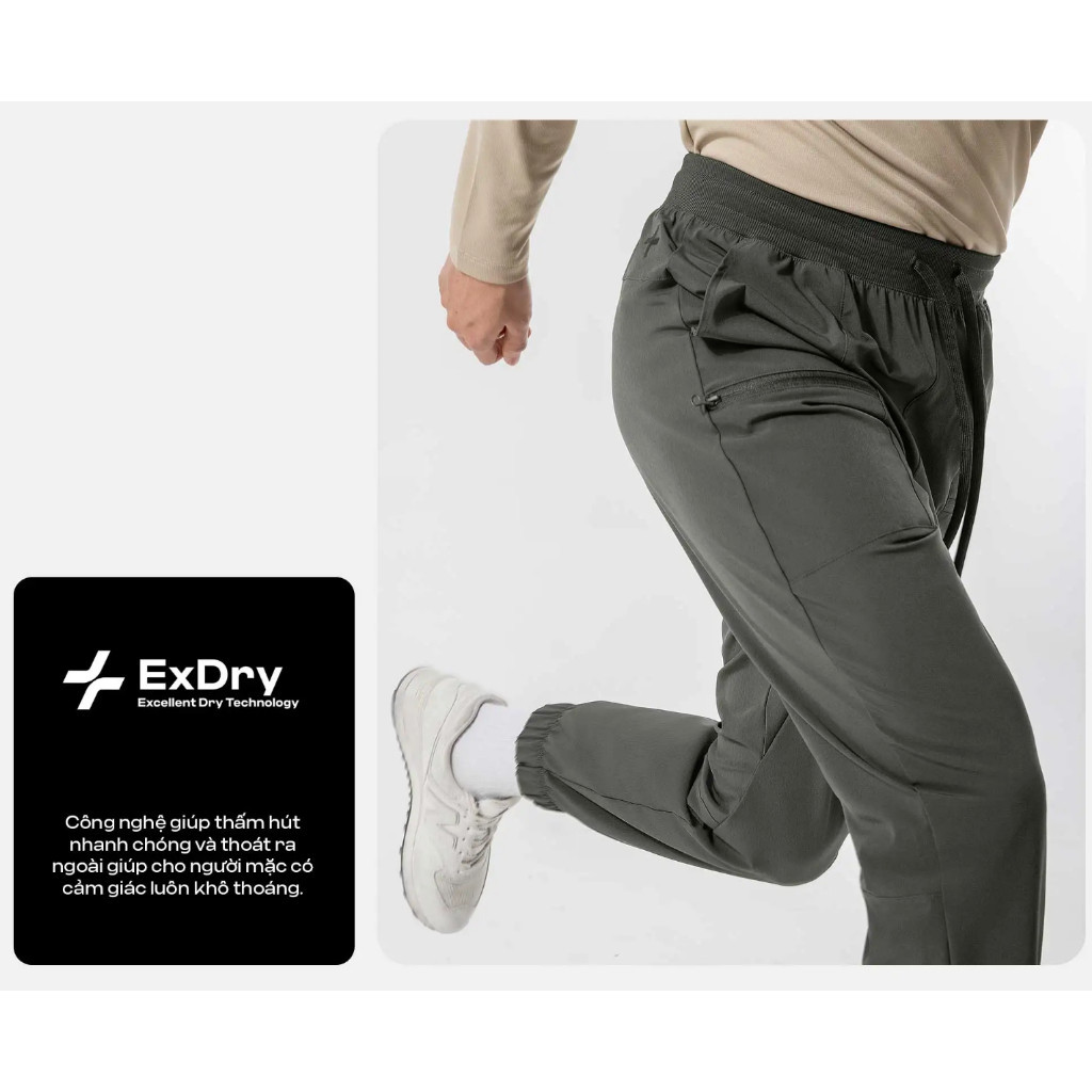 [MUA 4 GIẢM 20%]Quần Jogger nam thể thao Studio Woven co giãn, thấm hút Coolmate