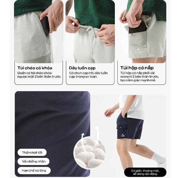 [MUA 4 GIẢM 20%][OUTLET - KHÔNG ĐỔI TRẢ]Quần Shorts nam Daily Casual chống nhăn hạn chế xù lông  Coolmate