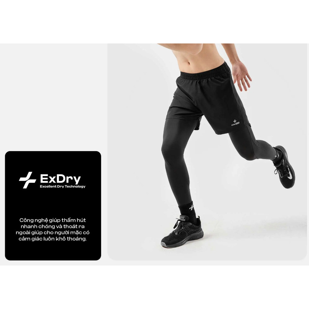 [MUA 2 GIẢM 5%]Quần giữ nhiệt thể thao nam Long Tights Mặc Trong co giãn, nhanh khô, thoáng khí Coolmate
