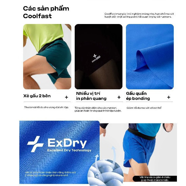 [MUA 2 GIẢM 5%]Quần shorts nam thể thao chạy bộ CoolFast 5inch không đường may giảm ma sát Coolmate