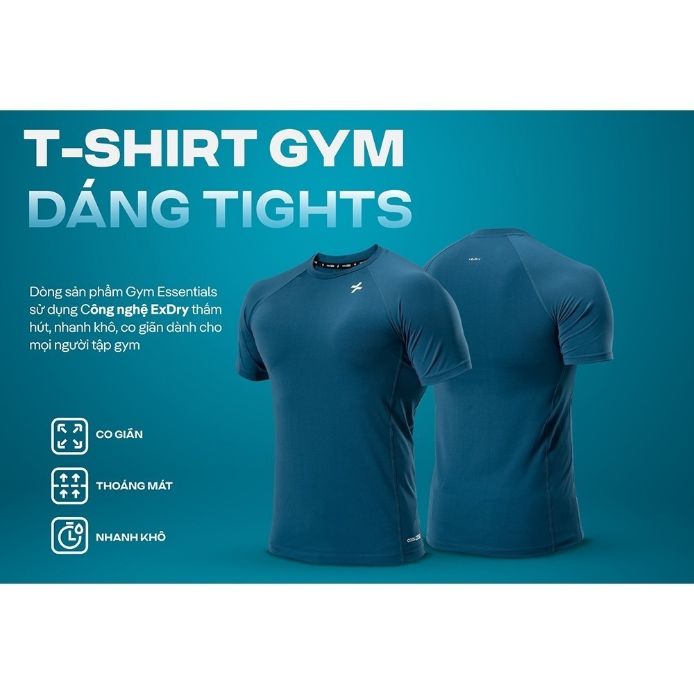 [MUA 4 GIẢM 20%]Áo Thun thể thao nam Gym Power dáng Tights fit thoáng khí co giãn 4 chiều Coolmate