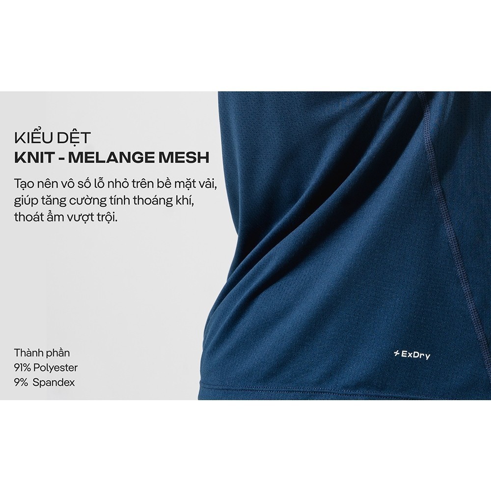[MUA 4 GIẢM 20%]Áo ba lỗ nam Drop Arm Gym thể thao vải Mesh Peach co giãn thấm hút Coolmate