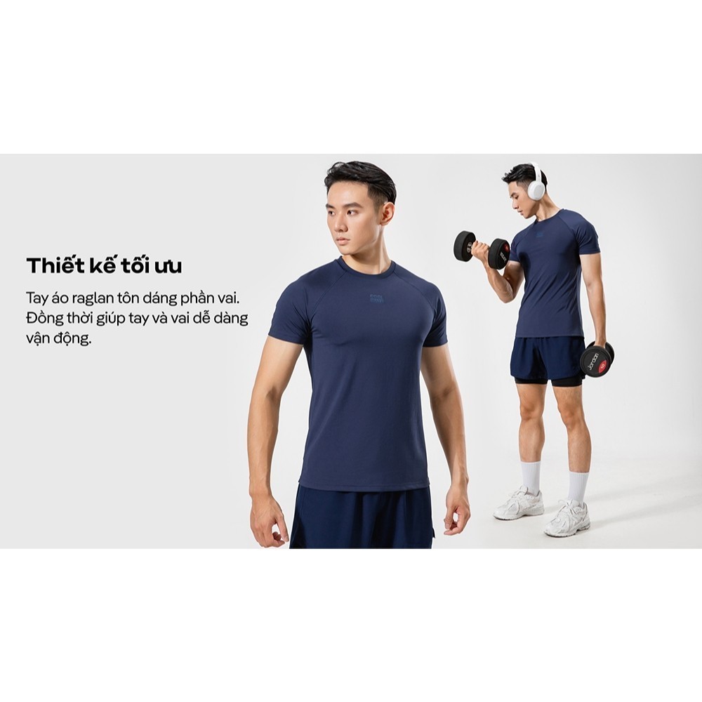 [MUA 4 GIẢM 20%]Áo Thun Gym Powerfit thể thao Slim fit 1952 dáng ôm, co giãn 4 chiều, thấm hút tốt Coolmate