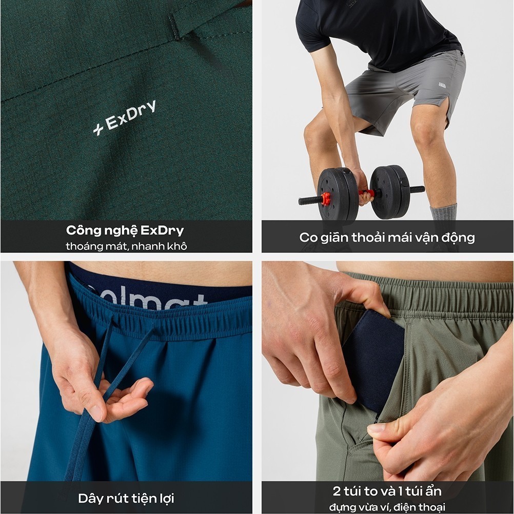[TẶNG QUÀ ĐƠN 329K]Quần Shorts Nam thể thao Tập Gym 7 inch Essentials co giãn thoáng khí Coolmate