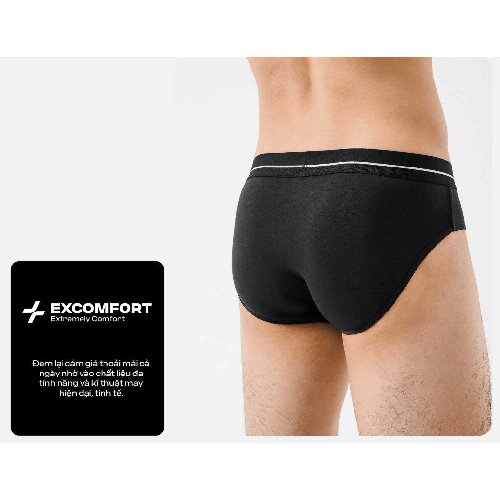 [MUA 3 TẶNG 1]Combo 3 Quần lót Nam Brief Ex-Comfort Modern Bamboo mềm mại kháng khuẩn Coolmate