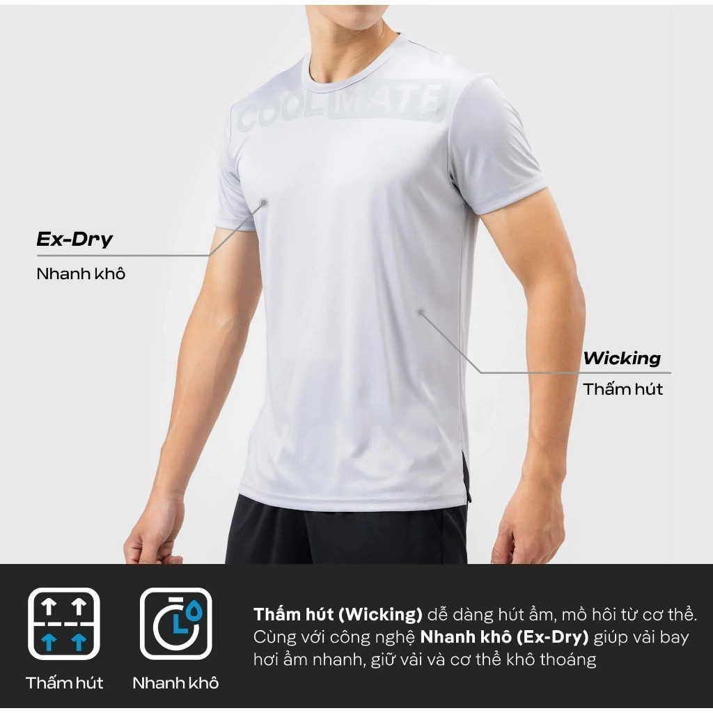 [MUA 2 GIẢM 5%][OUTLET - KHÔNG ĐỔI TRẢ]Áo Thun nam TShirt thể thao Active logo Coolmate