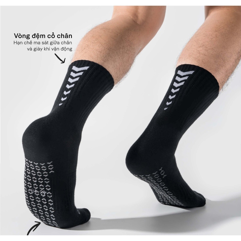 [MUA 2 GIẢM 5%]Tất Vớ thể thao cổ dài chống trượt tập gym thể thao Coolmate