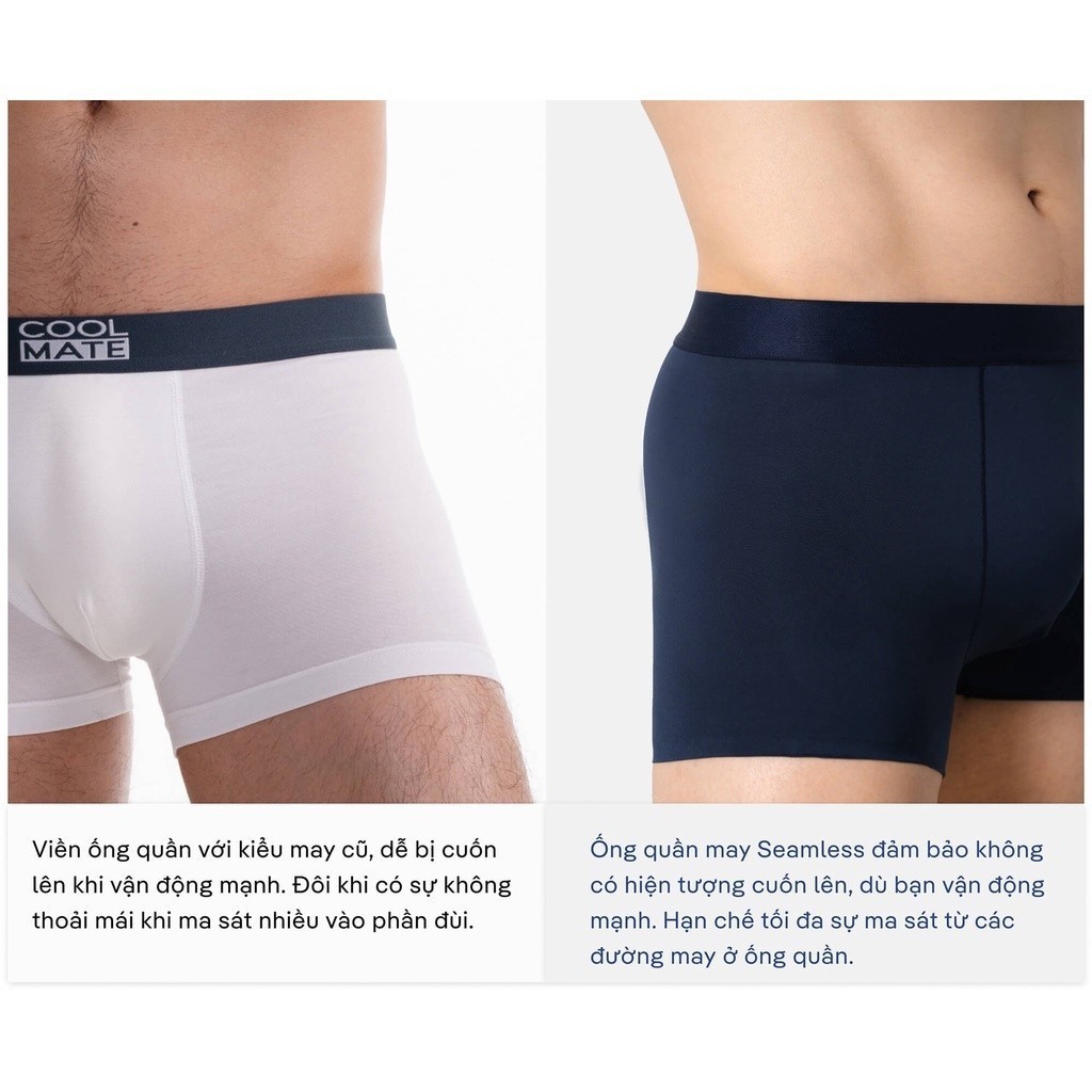 [MUA 2 GIẢM 5%]Quần lót nam Trunk Excool Microfiber Seamless (Không đường may) Coolmate