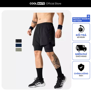 Quần Shorts Gym Power 2 lớp thể thao Coolmate