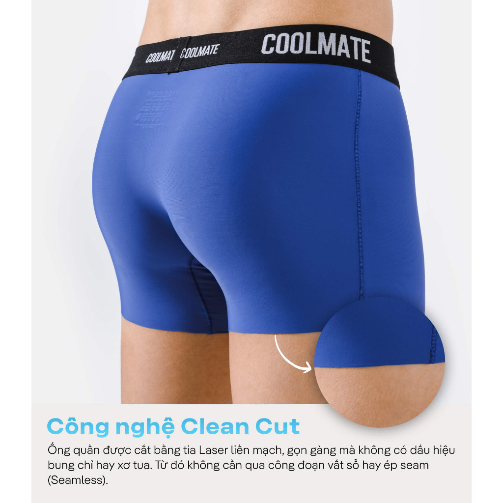 [TẶNG QUÀ ĐƠN 329K]Combo 2 quần lót Trunk Excool Clean Cut co giãn siêu thấm hút Coolmate