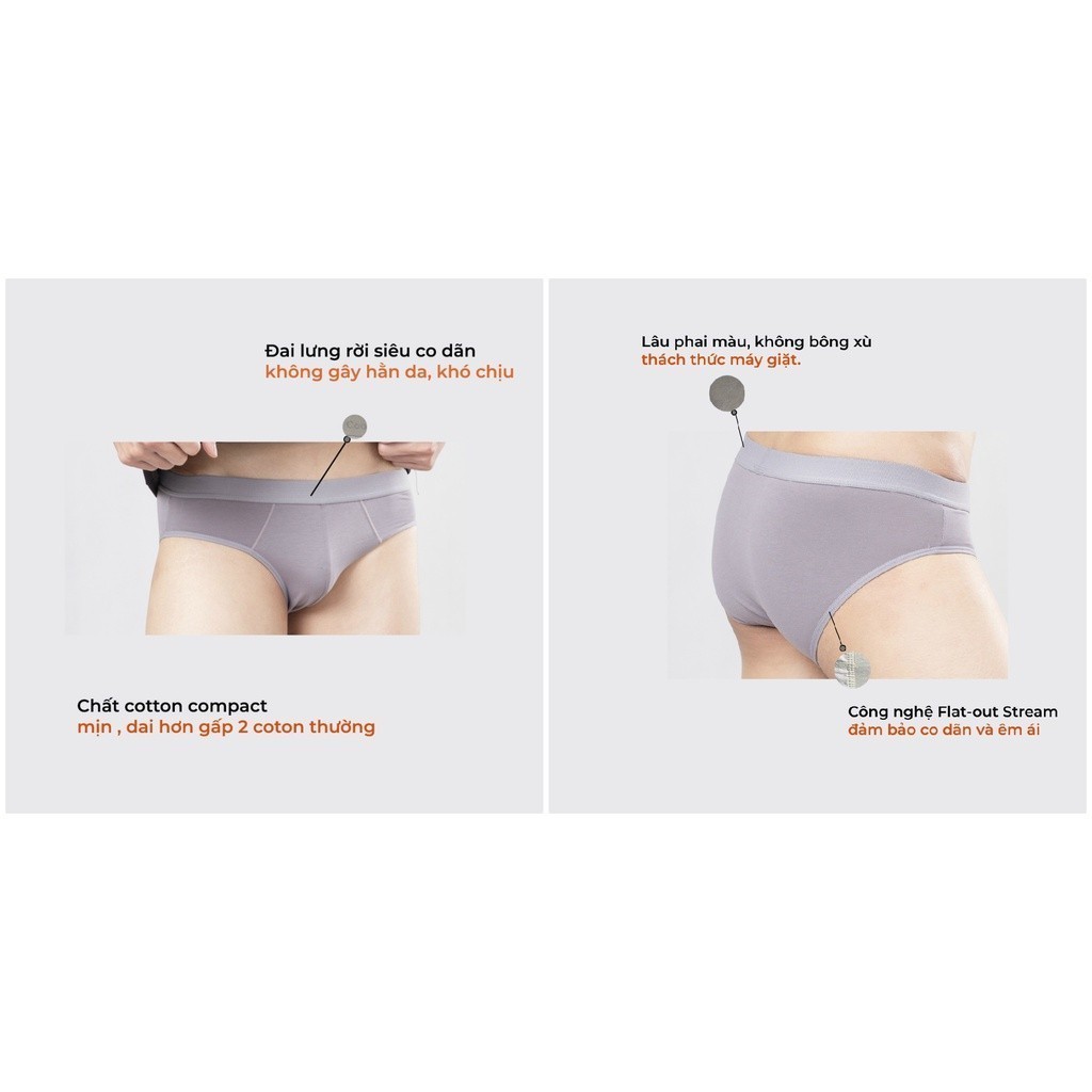 [MUA 2 GIẢM 5%]Quần lót tam giác nam Brief Cotton co giãn Coolmate