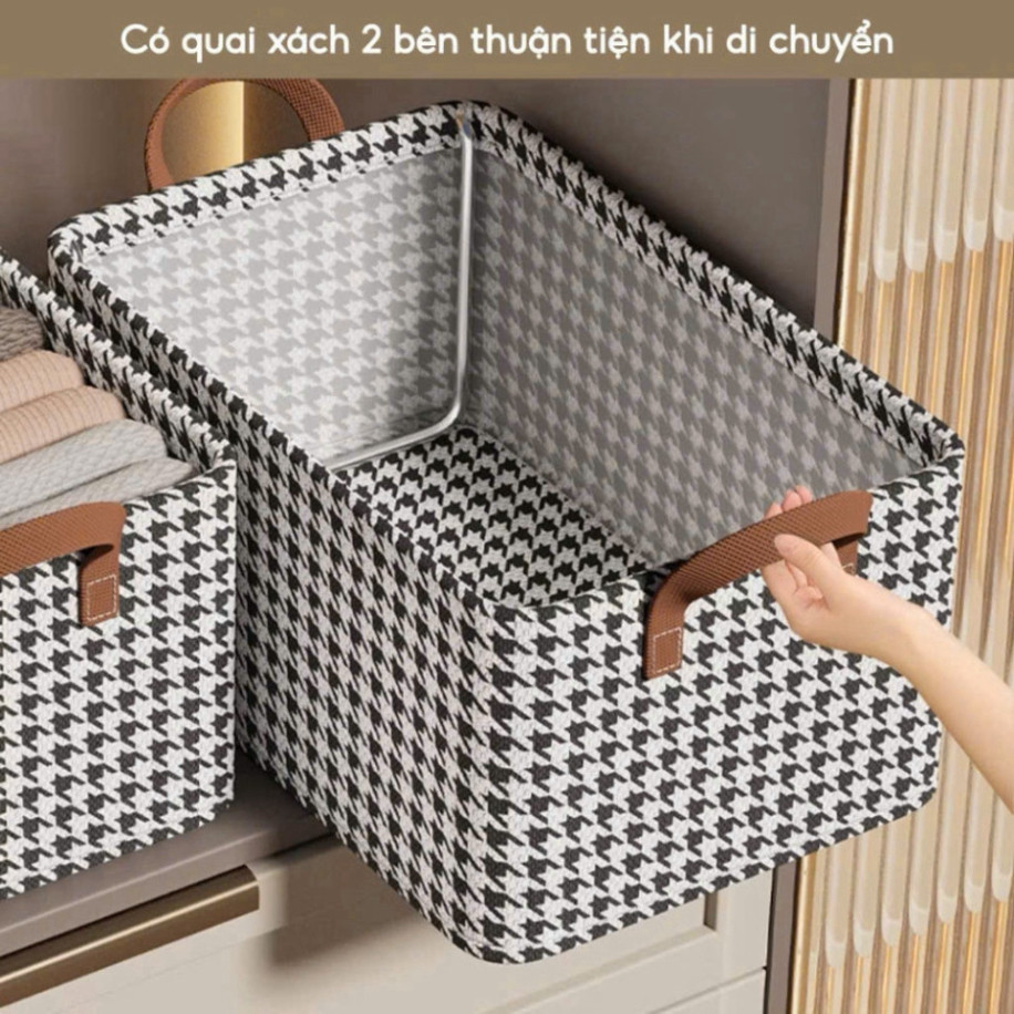 Hộp Đựng Quần Áo Khung Thép Gấp Gọn HGHOME Giỏ Đựng Quần Áo Đồ Lót Sắp Xếp Tủ Đồ Gọn Gàng
