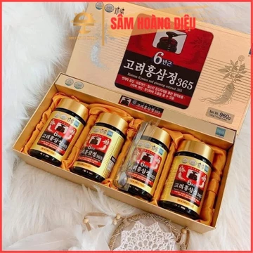 SÂM HOÀNG DIỆU - Cao Hồng Sâm 365 Cao Cấp Hàn Quốc Hộp 4 lọ