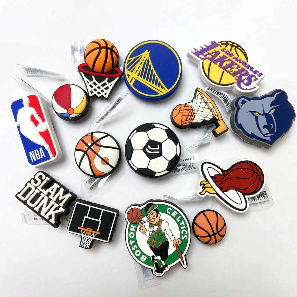 [ CHARM BÓNG RỔ ] JIBBITZ gắn dép Crocs cho bé, stickers charm gắn dép ...
