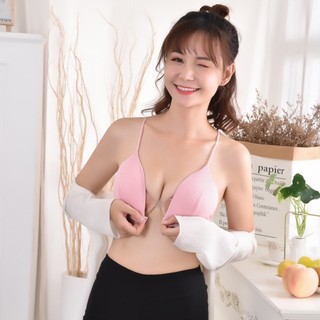 Áo bra nữ 2 dây cài trước mút tam giác sexy- Áo ngực nữ không gọng mút mỏng chất cotton gân tăm B715