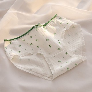 Quần lót nữ cotton kháng khuẩn họa tiết xinh xắn, Quần chip nữ cotton co dãn cạp vừa đáy 2 lớp L311