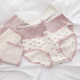 Quần lót nữ cotton kháng khuẩn họa tiết đáng yêu  - Quần lót nữ thoáng mát thấm hút co dãn tốt L110