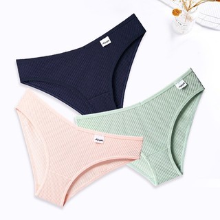 Quần lót nữ co giãn mềm mại thoáng mát - Quần lót cotton gân cạp vừa thoáng mát siêu thấm hút L246
