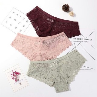 Quần lót nữ cao cấp cạp vừa đính nơ gợi cảm sexy - Quần lót ren mềm mịn đáy may kháng khuẩn L6824