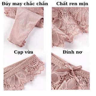 Quần lót nữ ren xuyên thấu sang trọng thoáng mát - Quần chip nữ gợi cảm cạp vừa co dãn 4 chiều L6551
