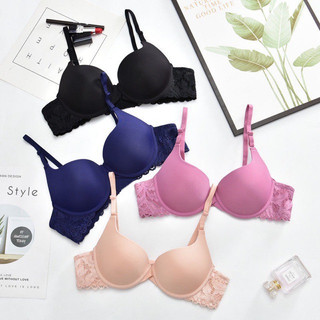 Áo ngực nữ có gọng nâng ngực cúp V ôm đẩy quả tạo khe gợi cảm- Áo lót su trơn 2 nấc cài đệm vừa A016