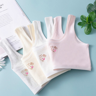 Áo lót học sinh tuổi dậy thì mềm mại 2 lớp chống lộ - Áo Lá Bé Gái cotton thoáng mát thoải mái B8574