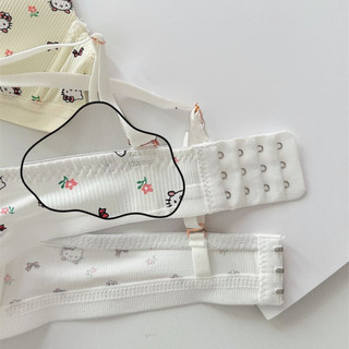 Áo ngực nữ học sinh không gọng đệm mút mỏng, Áo lót nữ cotton hoạ tiết Kitty cute dễ thương A224