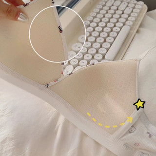 Áo ngực nữ học sinh không gọng đệm mút mỏng, Áo lót nữ cotton hoạ tiết Kitty cute dễ thương A224