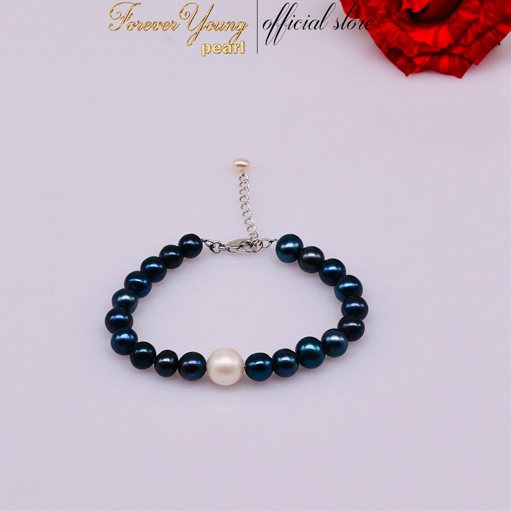 VT50 - Vòng Tay ngọc Trai Nước Ngọt 7-8 li. Dây Dài 16cm Dây Nối 3cm – Đơn Giản Và Thanh Lịch