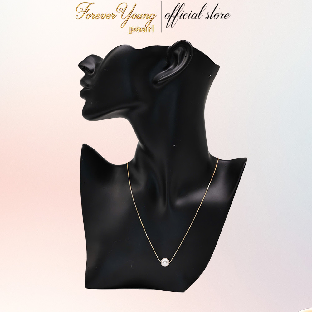 DC393 - Dây chuyền ngọc trai nhân tạo sang trọng, trai 6-7 li, dài 42-45 cm mặt hạt đơn trắng .Forever Young Pearl