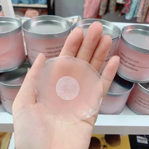 Hộp 10 Miếng Dán Ngực Silicone Keo Dính An Toàn Cho Da, Dán Nhũ Hoa Có Thể Sử Dụng Nhiều Lần AMYBRA H02