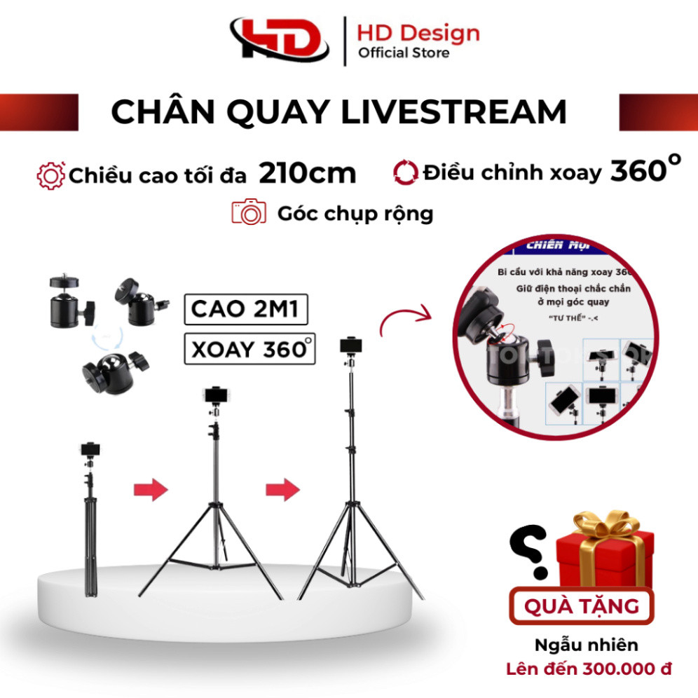 Chân Quay Video Hỗ Trợ Livetream Chụp Ảnh Quay Video , Hàng Loại 1 Cao ...