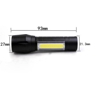 Đèn Pin Zoom 911 (Xài Pin). Đèn Pin cầm tay Siêu Sáng mini Có Zoom và Đèn Pin Police 3W, 5W