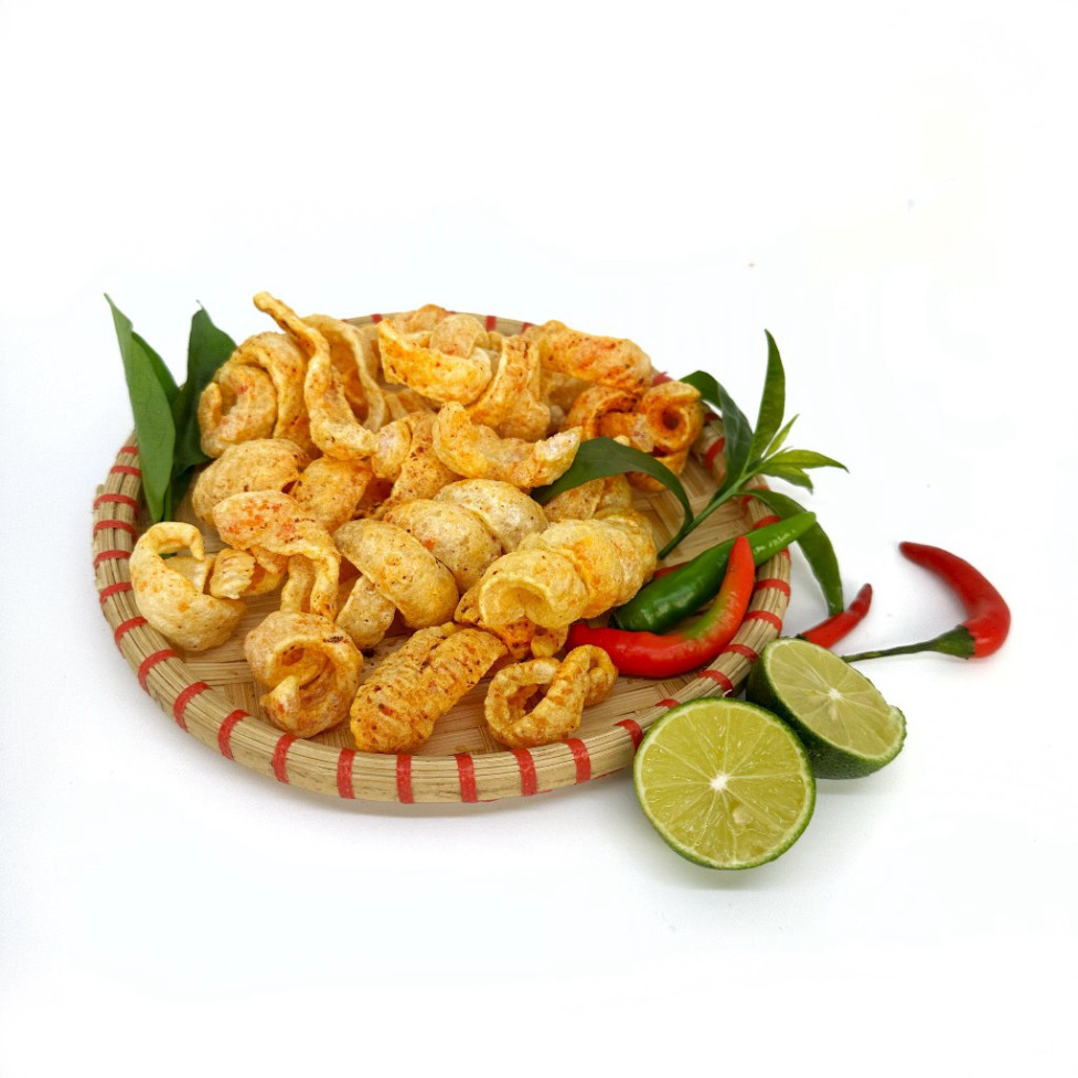 1KG Da Heo Giòn Cay Tỏi Ớt - Thơm Ngậy, Giòn Tan, Đậm Vị VNFoods