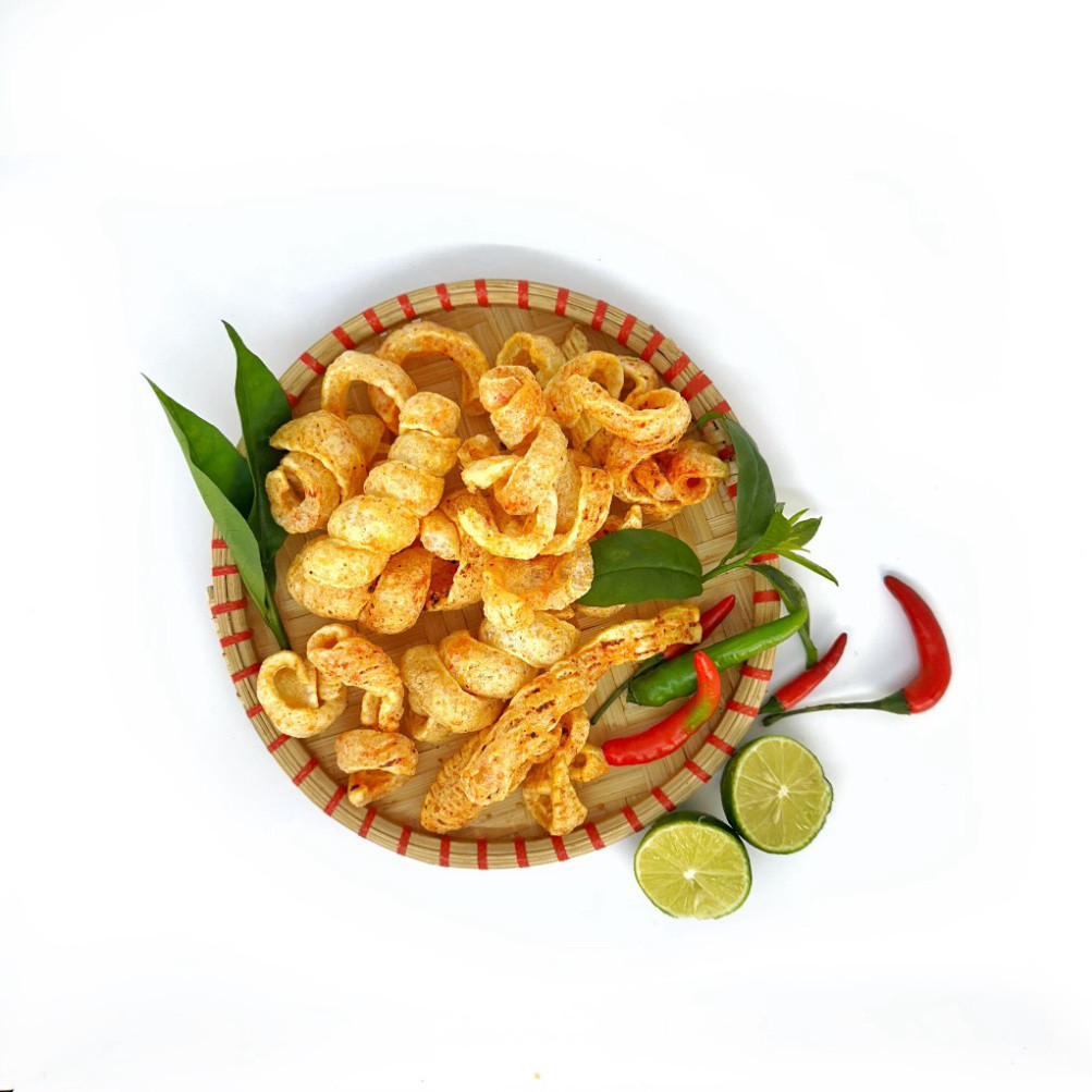 1KG Da Heo Giòn Cay Tỏi Ớt - Thơm Ngậy, Giòn Tan, Đậm Vị VNFoods