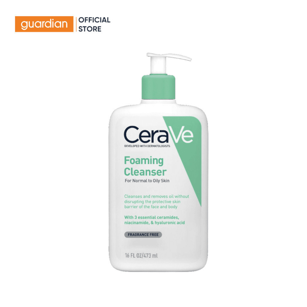 Ảnh Sữa Rửa Mặt Tạo Bọt Cerave Foaming Cleanser Sạch Sâu Cho Da Thường Đến Da Dầu 473Ml 2