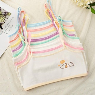 Combo 5 Áo lót nữ học sinh cotton không mút ngực - Set 5 Áo lá dây học sinh mảnh thoáng mát A154
