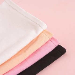 Combo 4 áo lá bé gái cotton thoáng mát, áo lá học sinh không mút dễ chịu, màu trơn dễ phối đồ  B032