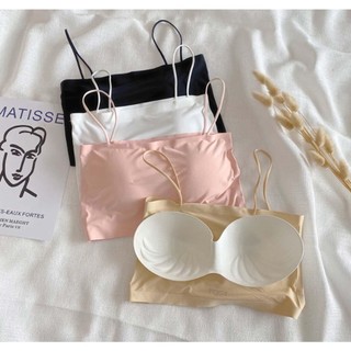 Combo 3 Áo bra su trơn mềm mịn thoáng mát - Set 3 Áo lót 2 dây mảnh mút mỏng tháo rời tiện lợi B8881